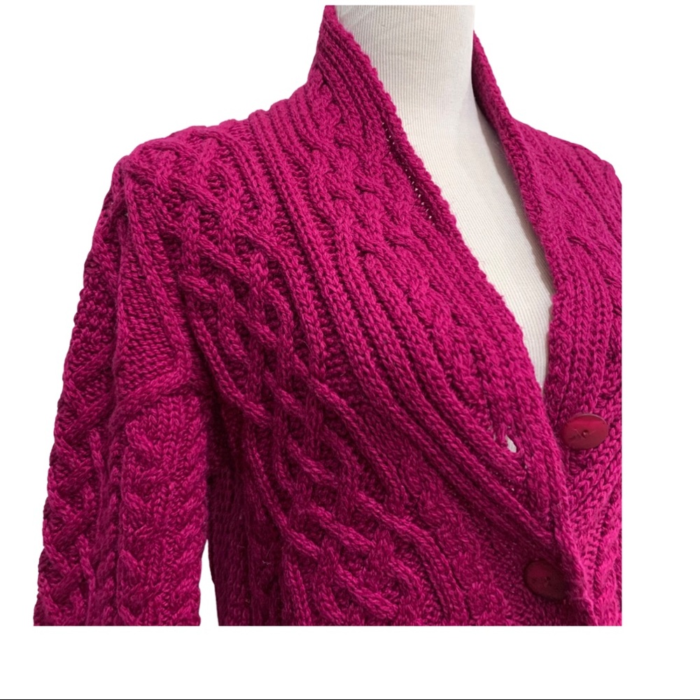 Aran Crafts Oversized Fisherman Sweater Hand Knit Merino Wool Ireland ma…